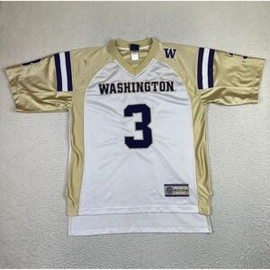Washington Huskies Jersey Mens Medium White Gold NCAA Football Stitched #3